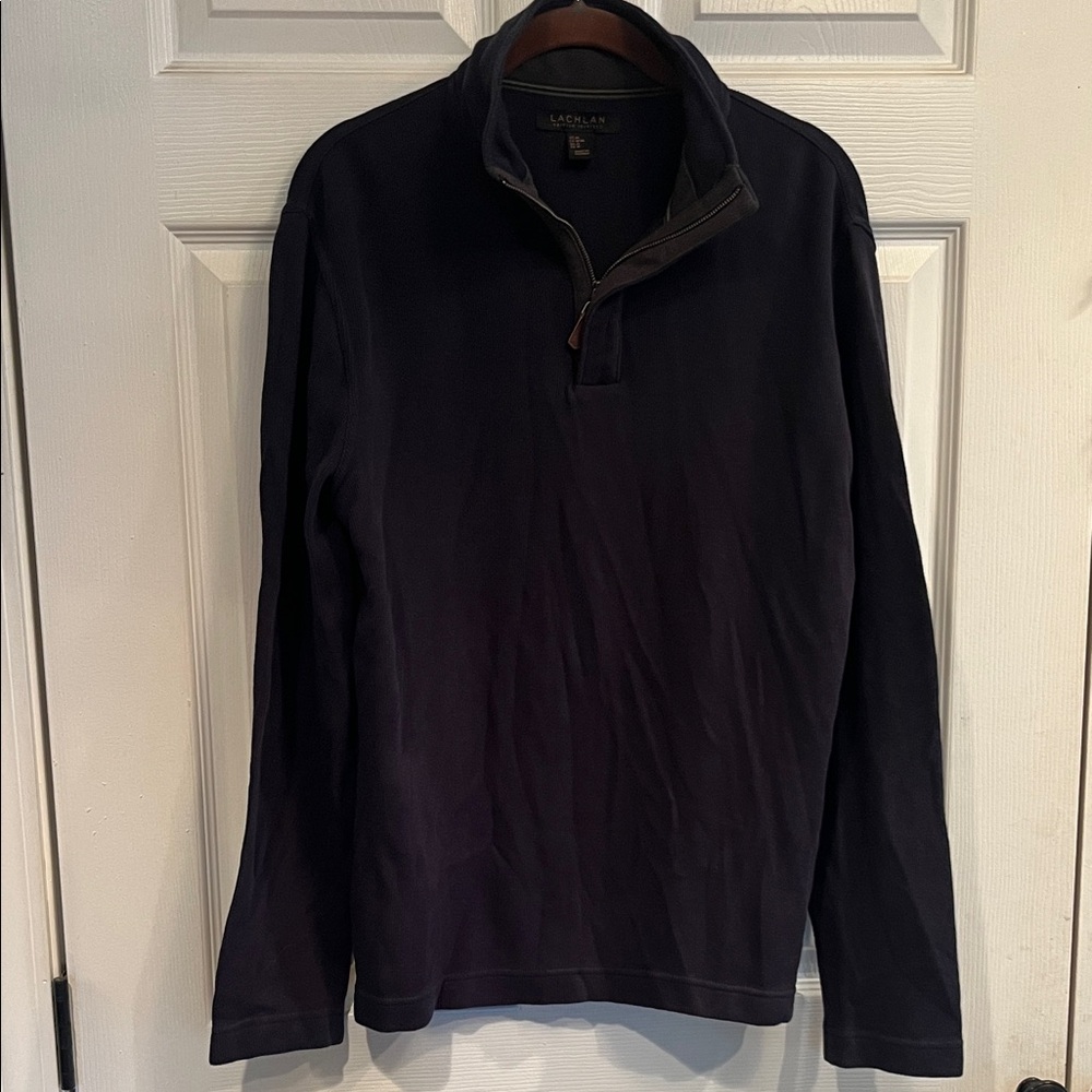 Men's Classic Navy Pullover 1/4 zip